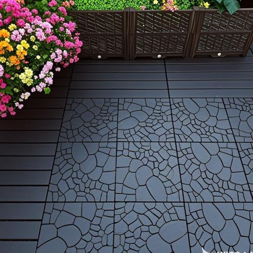 44 Pack Interlocking Deck Tiles, All-Weather Outdoor Deck Tiles - Image 6