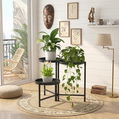3 Tier Tall Metal Plant Stand, Duty Tiered Flower Shelf - Image 4