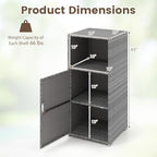 Tangkula Rattan Outdoor Storage Cabinet - Image 6