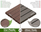 PrimeZone 216 PCS Plastic Interlocking Patio Deck Tiles Outdoor All Weather - Image 4