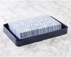 mDesign Modern Decorative Metal Guest Hand Towel Tray Holder Organizer - Image 2