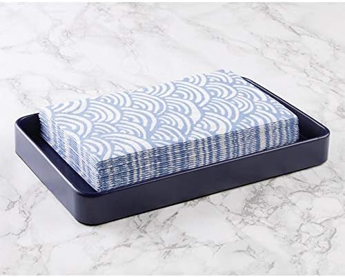 mDesign Modern Decorative Metal Guest Hand Towel Tray Holder Organizer - Image 2