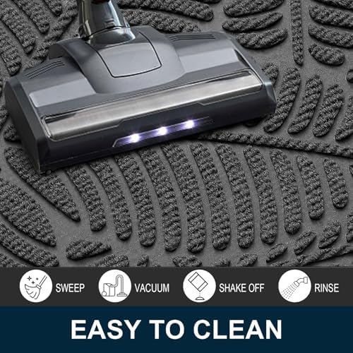 Colorxy Waterproof Front Doormat, Sturdy Natural Rubber Door Mat - Image 5