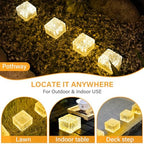 JKIMK Solar Brick Lights Outdoor Solar Lights Outdoor Waterproof Patio - Image 2