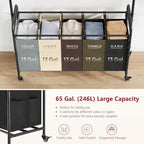 Tajsoon Laundry Sorter Cart - Image 4