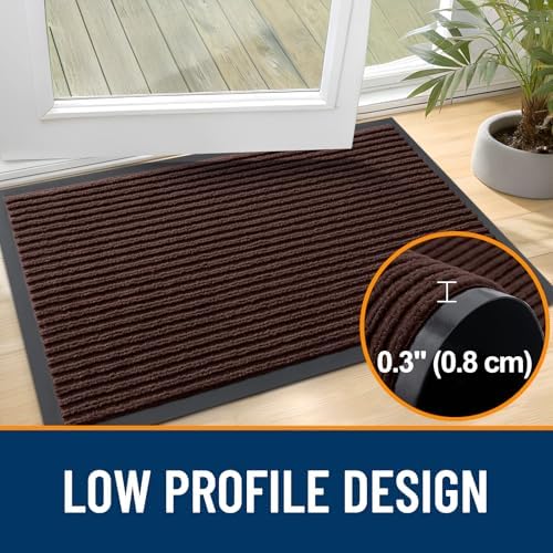OLANLY 2-Pack Front Door Mats 59x34, Waterproof Heavy-Duty Doormats - Image 4
