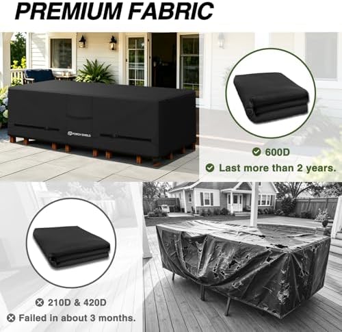 Porch Shield Waterproof Rectangular Patio Table Cover 84 x 56 inch - Image 5