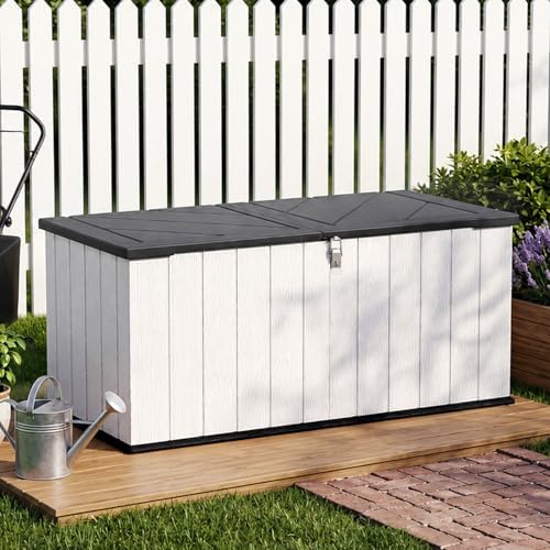 Outdoor Storage Shed, Resin Waterproof Storage Cabinet, Large Deck Box by LegacyAmerhomeDirect