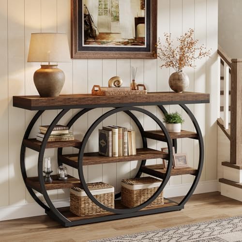 Tribesigns 47" Console Table for Living Room, 5-Tier Industrial Entryway Table by Tribesigns