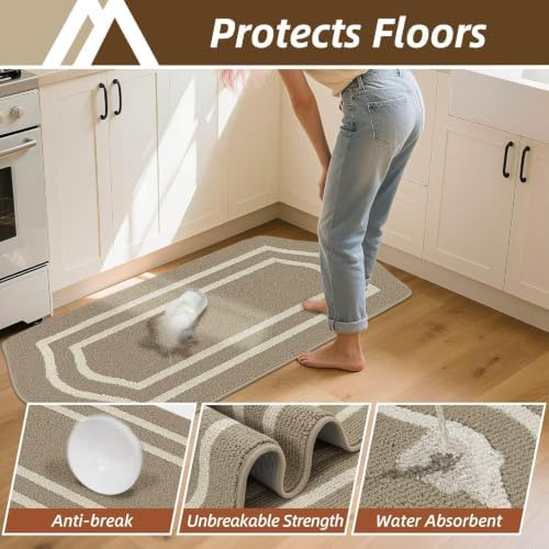COSY HOMEER Kitchen Rugs and Mats 24"x48" Non Slip Kitchen Mats - Image 3