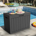 DRATO 50 Gallon Outdoor Storage Box Waterproof, Lockable Resin Deck Box - Image 5