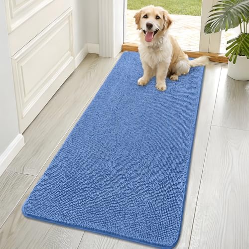 OLANLY Dog Door Mat for Muddy Paws 70x32, Super Absorbent Chenille Mud Mat by OLANLY