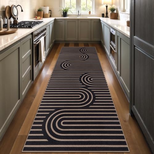 Tangsoo Easy Jute 2.6x8 Kitchen Runner Rug, Washable Non-Slip Floor Carpet - Image 2