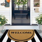 OLANLY Half Circle Door Mat 47x32, Low Profile Doormat - Image 6