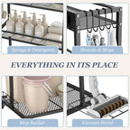 Broom Holder Cleaning Cart, Cleaning Supplies Organizer Adjustable - Image 5