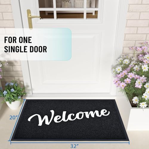 T.HENV Welcome Mat Outdoor Indoor, Non Slip, Waterproof, Quick Dry, Heavy Duty - Image 2