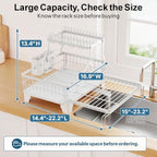 GSlife Large Expandable 2 Tier Dish Drying Rack - Image 6