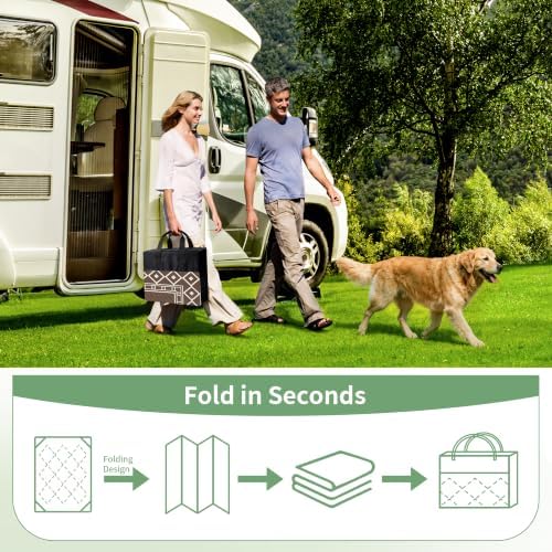 GENIMO Outdoor Rug, Waterproof Plastic Rugs 10'x14' - Image 5