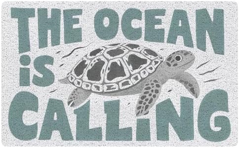 Sea Turtle Beach Door Mat, Coastal Beach Welcome Mats by Unknown