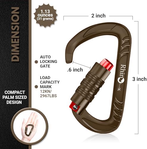 Rhino Produxs 12kN Heavy Duty Carabiner Clips - Image 2