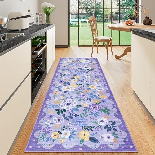 DUKINO 2.6x8 Runner Rug, Washable Runner Rug by DUKINO