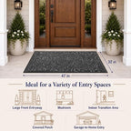 Yimobra Extra Large Front Door Mat, Floral Outdoor Mat - Image 2