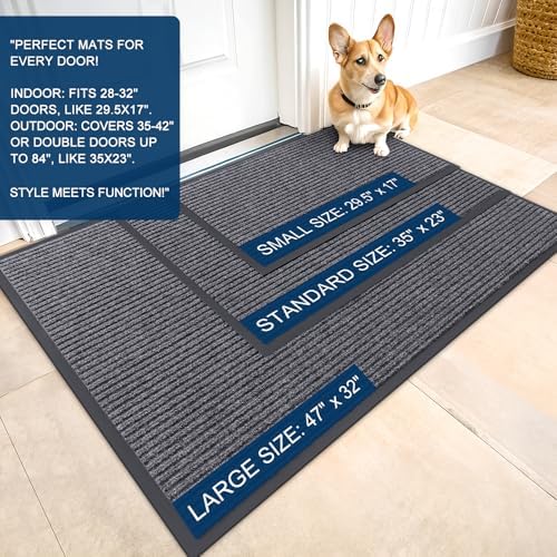 OLANLY 2-Pack Front Door Mats 59x34, Waterproof Heavy-Duty Doormats - Image 2
