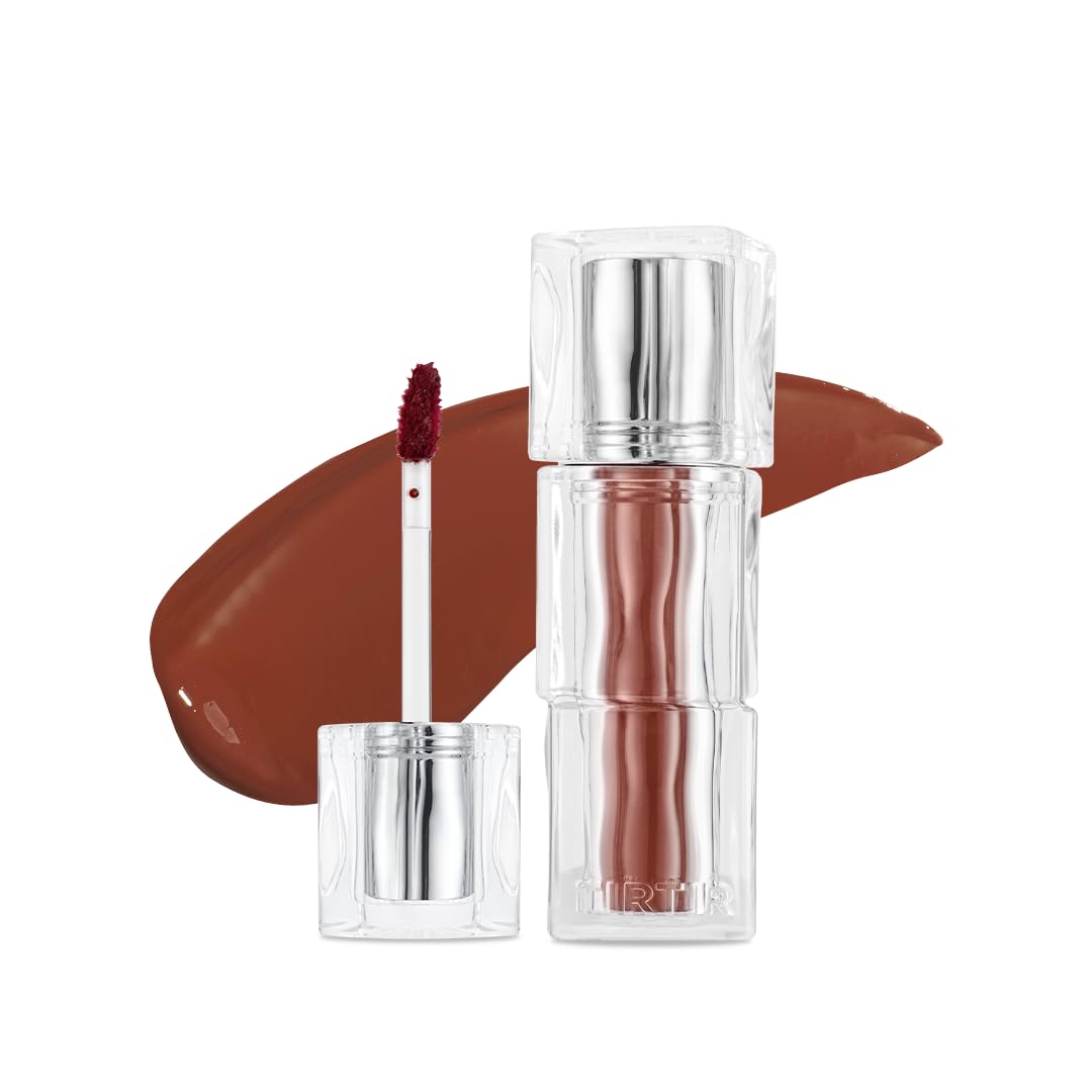 TIRTIR [*Mini Size Waterism Tinted Lip Gloss #06 Honey Nut, 0.06 Fl Oz – Kiss Ready Lipgloss, 12H Long Lasting Non Sticky Natural Tinted Glow Korean Multiuse Cheek and Lip Tint for Women gift
