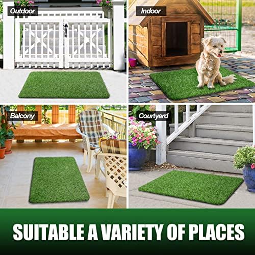 Artificial Grass Door Mat, Thick Turf Grass Dog Indoor/Outdoor Rug - Image 5