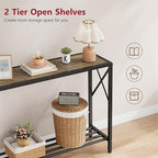 Tajsoon Console Table 41.8", 2 Tier Industrial Entryway Table - Image 6