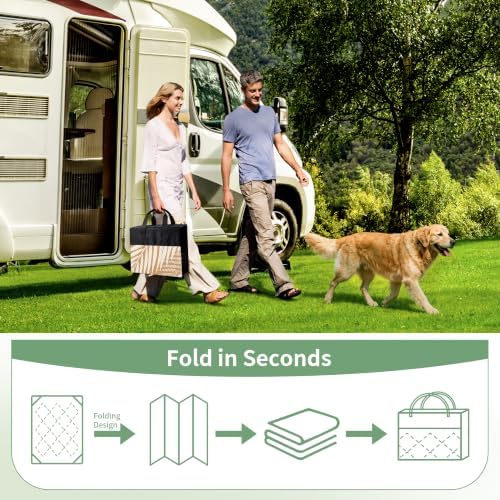 GENIMO Outdoor Rug, Waterproof Plastic Rugs 10'x14' - Image 6
