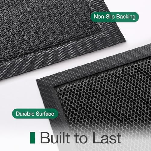 LUMI Outdoor Door Mat Traps & Hides Dirt 17x30, Outside Entrance - Image 5