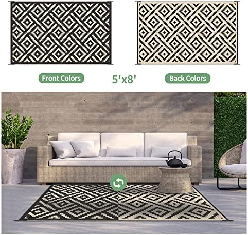 GENIMO Outdoor Rug, Waterproof Plastic Rugs - Image 4