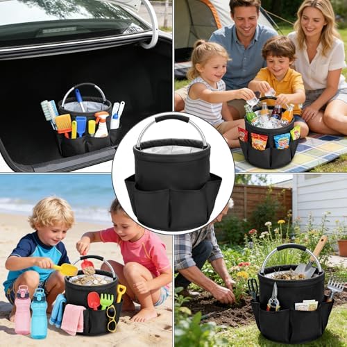 17L Foldable Waterproof Cleaning Supply Caddy - Image 4