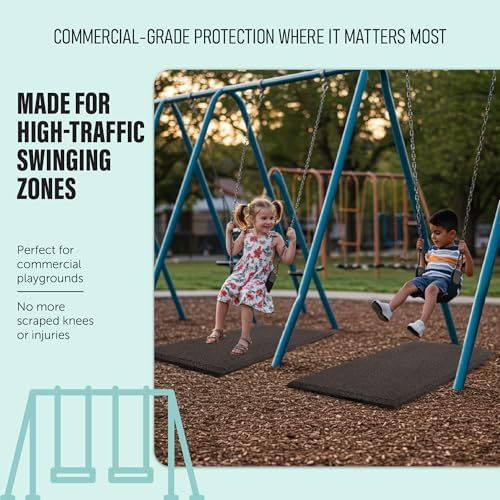 Playsafer Heavy Duty Commercial Grade Rubber Playground Safety Mat - Image 2