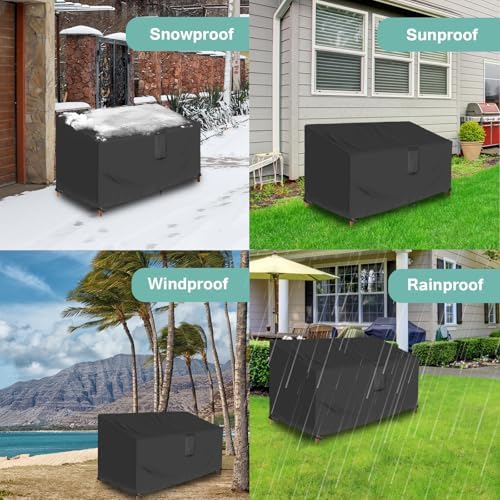 Outdoor Couch Cover Waterproof, 3-Seater Patio Sofa Furniture Covers - Image 6