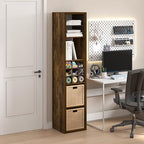 Furinno Cubicle Book Shelf, Vertical 5-Cube Bookshelf, Extra Thick Horizontally - Image 2