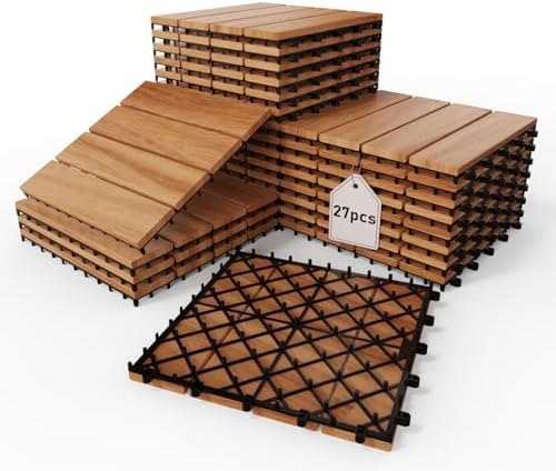 Golden Select 12" x 12" Interlocking Deck Tiles, Waterproof UV Resistant by ACARRA