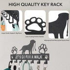 Dog Leash Holder for Wall, 7 Hooks, Iron Dog Leash Hanger, 13.5 Inch - Image 5