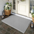 Front Door Mat Outside Entrance Drainage Doormat Grey 24"x36" - Image 3