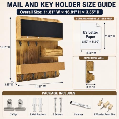 Mail Organizer Wall Mounted - Image 2