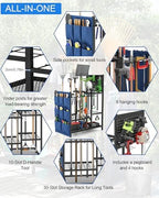 Garden Tool Organizer with Pegboard, Yard Tool Holder Standing - Image 5