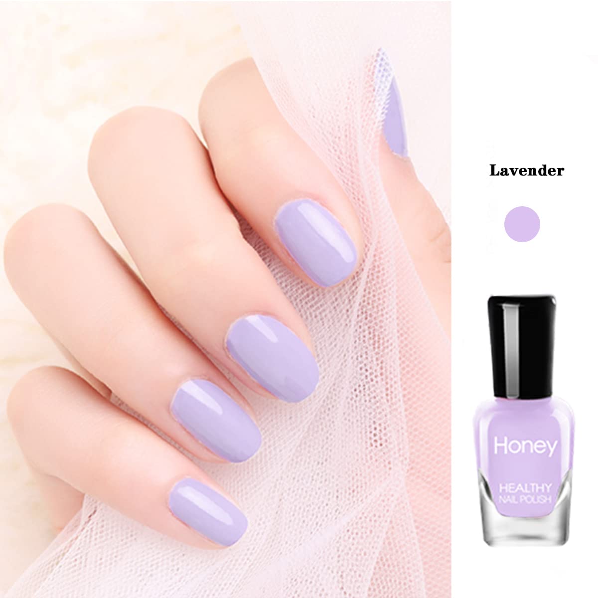 Non Toxic Nail Polish Set, Easy Peel Off and Fast Dry NailPolish Set for Pack, Eco Friendly & Organic Water Based Nail Polish for Women,Teens (6 Bottles)