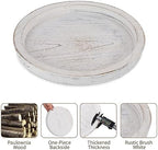 Hanobe Decorative Round Candle Holder Plate, Wood Coffee Table Tray - Image 4