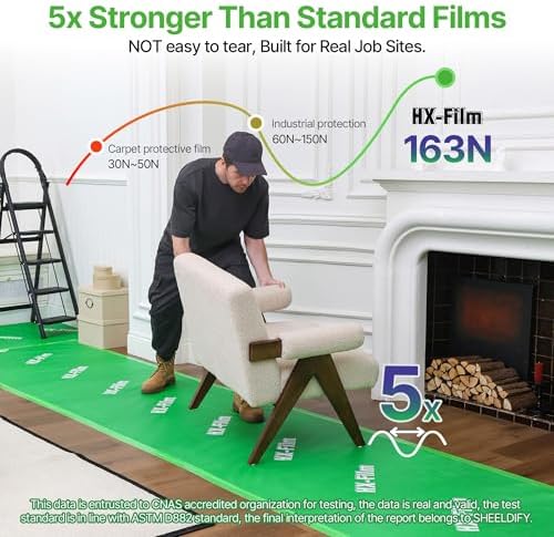 39" x 50' Heavy-Duty Floor Protection | Construction Grade Carpet Protector | - Image 5