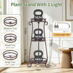 LASZOLA 3 Tiers Metal Corner Plant Stand Tall - Image 2