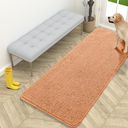 OLANLY Dog Door Mat for Muddy Paws 59x24, Super Absorbent Chenille Mud Mat by OLANLY