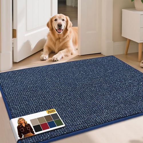 JSEI Dirt Trapper Door Mat 32" x 48", Non-Slip Washable Doormats by JSEI