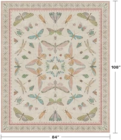 Hazo Haus 7x9 Cute Insect Rugs for Girls Bedroom - Image 2