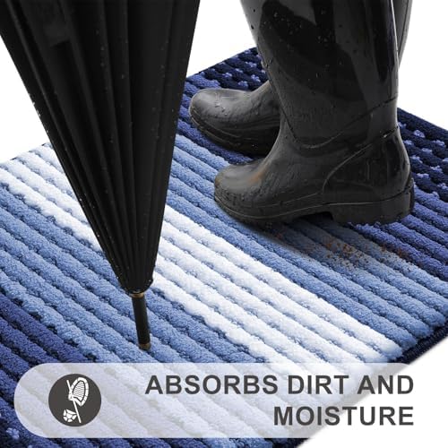 Kitinjoy Indoor Outdoor Door Mat, 59x36 Non-Slip Dirt Trapper Doormats - Image 2